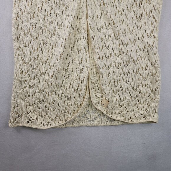 Carly Blake Cream Open-Knit Cotton Vest Medium USA Layering Deadstock - Picture 4 of 8
